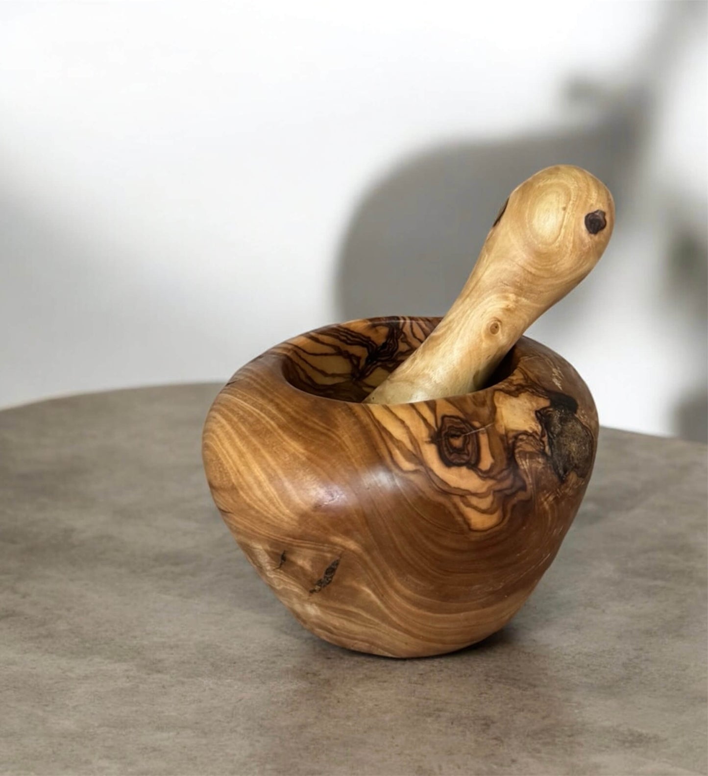 Handmade Olive Wood Mortar and Pestle