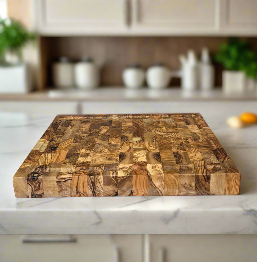 Premium Olive Wood Cutting Board - Handcrafted