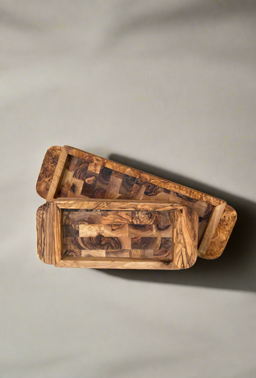 Premium Olive Wood cheese Serving Platter – Handmade from Tunisia