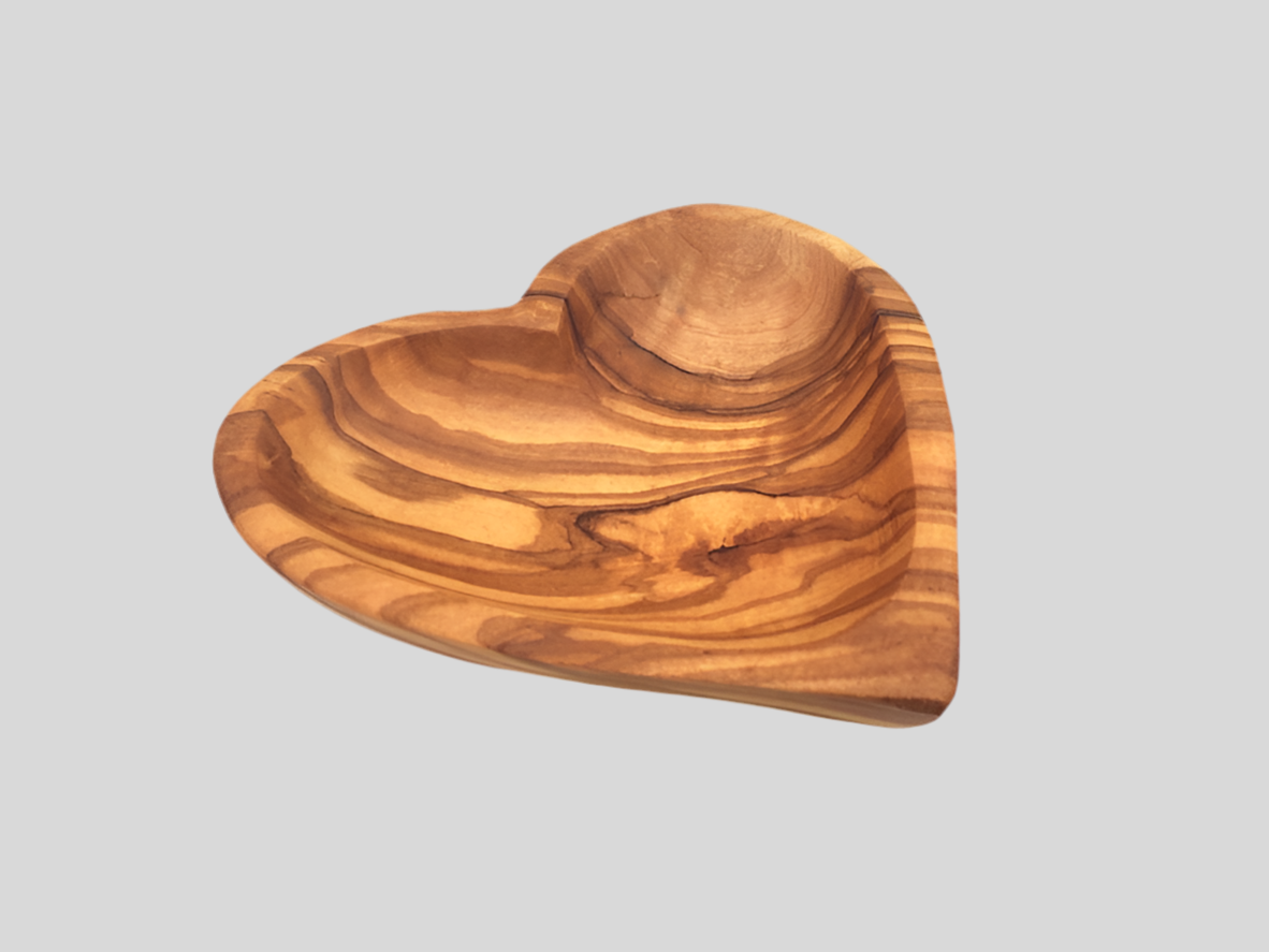 Olive wood heart